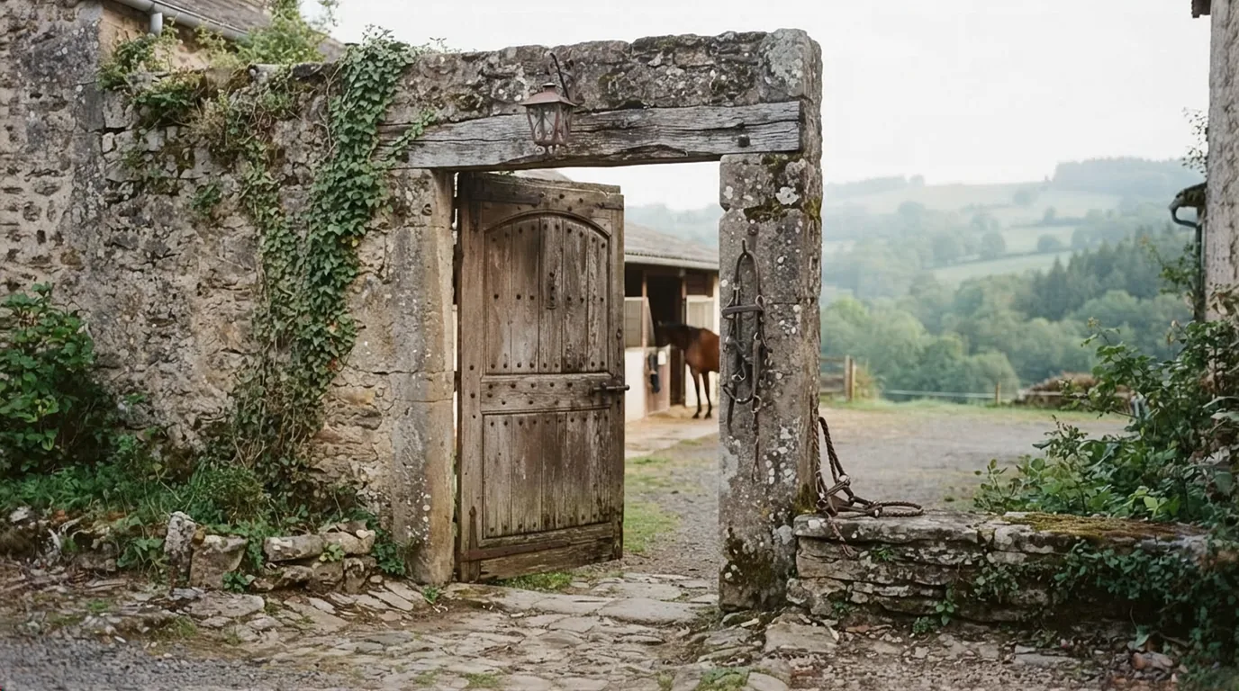 Entrée du La Vallée des Châteaux à cheval, centre équestre à Castelnaud-la-Chapelle